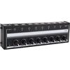 banapoy Amplificatore per Cuffie a 8 Canali, Amplificatore Audio Stereo Portatile in Metallo con Adattatore di Alimentazione 12V, di Amplificazione Audio Domestico per Studio e