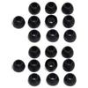 Earbudz - 10 paia di auricolari di ricambio in silicone, colore: Nero