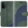 BoxTii Cover per Oppo A74 5G / Oppo A93 5G / Oppo A54 5G, Custodia in PU Pelle Portafoglio per Oppo A74 5G / Oppo A93 5G / Oppo A54 5G, Magnetica Cover a Libro con Slot per Schede, Verde
