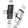 Aksenli Adattatore Lightning Jack Cuffie(2pack)per iPhone 14 13 Pro Max per Apple MFi Certified Cavo Caricatore Aux Audio Dongle per iPad Autoradio Cavetto Accessori Doppio Lighting Headphone Ricarica Adapter