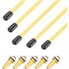 QUARKZMAN 160mm Tubo Di Protezione In Plastica Per Antenna, Tubo Per Antenna RC Con Supporto E Tappo Per Auto Barca Drone Ricevitore (Colore Oro Giallo, 5 Pezzi)