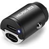 Helpers Lab Caricabatteria da Auto Mini 45W Dual USB C con PD PPS per iPhone 14 13 12 11 PRO Max XS XR X 8, iPad Air/PRO/Mini, Galaxy S23 S21 S20 Ultra Note 10 20, HTC, LG etc