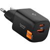 Spigen ArcStation Essential 35W Caricatore USB C a 2 Porte Rapido [Compatto & Caricatore PPS] Mini Spina USB C PD/QC 3.0, Compatibile con iPhone 17/16/15 Pro Max Air, Galaxy S25, Pixel 10/9/8 - Nero