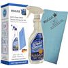 ROGGE Duo-Clean Maxi, detergente per schermo da 750 ml, con 1 panno in microfibra da 38 x 40 cm.