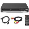 KCR Lettore DVD Per Tv, compatibile con lettore CD/DVD / MP3 con telecomando, porta USB Supporto Uscita HDMI (disco blueray non supportato) Nero (225)