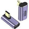 QIANRENON USB4.0 C 90 ° Angolo Adattatore 40 Gbps USB C Femmina a Maschio retto Angolo Accoppiatore, Supporto 8K video/audio Trasmissione, per Tablet Laptop Phone, 2 Pcs (piegatura Centro)