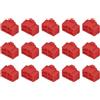 QUARKZMAN 15pz Coperture per Prese RJ45 in Silicone, Tappi Protettivi per Laptop PC Ethernet RJ45 Femmina, Rosso