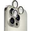 Technovate Protezione per obiettivo della fotocamera per iPhone 15 Pro/15 Pro Max, antigraffio, in lega di metallo e vetro zaffiro, protezione contro le cadute di grado militare (obiettivo 15 pro/max)