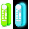 GOUYESHO Custodia protettiva in silicone per Google TV Streamer 4K TV GY3LE telecomando Glow in The Dark (verde brillante e blu) - 【 Confezione da 2 pezzi)
