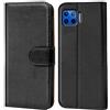 Verco custodia per Motorola Moto G 5G Plus, Case per Motorola Moto G 5G Plus Cover PU Pelle Portafoglio Protettiva, Nero