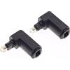 Keple Connettore Coassiale Ad Angolo Retto TOSlink | Adattatore Per Cavo Audio Ottico Da 3,5 Mm Con Spina Maschio E Presa Femmina, Confezione Da 2