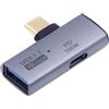 chenyang Adattatore 2 in 1 da USB C a USB 3.2, supporta ricarica rapida da 100 W, compatibile con telefono/tablet/laptop