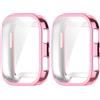 MGUEIAO [2 Pack Compatibile con Amazfit Bip 6 per Cover,Custodia in Morbido Silicone di Gel AntiGraffio in TPU,Anti-Graffio Protettiva Case-Rosa
