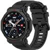 Koelaa Cinturini Compatibile con Amazfit T-Rex 3 Pro 48mm, Cinturino Sportivo, Silicone Traspirante Ricambio - Nero