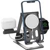 ThEast Supporto per cellulare 3 in 1 per stazione di ricarica Magsafe per Apple Watch dock e AirPods 1/Airpods2/Airpods PRO/3a generazione, compatibile con iWatch 6/5/4/3/2/1, iPhone 15/14/13/12 Series