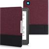 kwmobile Cover compatibile con Kobo Aura Edition 2 - Custodia a libro in tela e pelle PU - Flip Case per eReader
