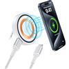 Sidpro Mag-Safe - Caricabatterie wireless magnetico da 15 W, per iPhone 17, 16, 15, 14, 13, 12, ricarica rapida per Samsung Galaxy S26, S25, S24, S23, S22, S21, Google, AirPods