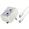 MAXTRACK Transmedia FP9IL - Amplificatore per antenna per 2 televisori, alimentatore di rete, amplificazione: 2 x 15 dB, campo di frequenza: 47-862 MHz