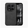 Kepuch Silklike Cover per Redmi Note 14 Pro 5G - Custodia Case Piastra Metallica Incorporata - Nero