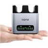 llano 20W NP-W126S caricabatterie per fotocamera,caricabatterie rapido a 2 slot per Fujifilm X100VI, X100V, XT30II, XM5, XT30, X100F, XT3, XT2, XE4, XA7, X-PRO3, XT2, XT200, alluminio CNC, display LED