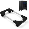 Wisebom CPU Holder Cart, Supporto per PC Supporto per Torre per Computer con 4 Ruote, Regolabile Supporto per Computer Desktop Adatto alla Maggior Parte dei Computer - Nero