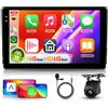 Hodozzy 【4+64G】Hodozzy Carplay Autoradio per Toyota AURIS 2013-2015, 9 Pollici Schermo In-Cell Stereo Auto Bluetooth 5.0 con Android Auto/EQ/GPS/Wifi/RDS/USB/SWC+Telecamera Posteriore