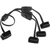 YACSEJAO Cavo splitter OBD2 16 pin OBDII 1 maschio a 3 femmine Cavo di prolunga diagnostica auto a profilo ultra basso con interruttore di alimentazione individuale, 60 cm