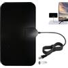 Voltvera Antenna TV 4K per interni, Antenna TV digitale per interni da oltre 250 km di lunghezza per DTT DVB-T/DVB-T 2 con cavo da 3 m, antenna per la ricezione digitale HD/VHF/UHF/FM