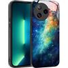 YUXING Cover per Xiaomi Poco F7 Ultra 5G - Abstact Art Geometry Pattern Antigraffio Vetro Back Cover, Custodia Antiurto Antiscivolo Sottile (Starry Sky)