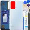 LUVSS Coperchio Copribatteria Scocca Vetro Posteriore Imposta per Xiaomi Redmi Note 10 PRO (Blu)