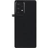 Generico Copri Batteria compatibile con SAMSUNG GALAXY A53 5G A536B SM-A536B retro Posteriore Back Cover Scocca coperchio in plastica rigida + lente con cornice + Biadesivo adesivo perincollato (NERO)