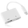 APKLVSR Adattatore da Light-ning a HDMI per iPhone e iPad - Convertitore Video Full HD 1080P con Porta di Ricarica, Cavo HDMI per TV, Monitor e Proiettore, Plug & Play per Streaming, Gaming e Ufficio