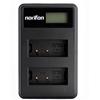 Norifon LP-E17 Doppio Canale LCD USB Caricatore per Canon Eos 750D, Eos 760D, Eos M3 Fotocamera e Altro