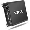 RECOIL DI550.4 Amplificatore audio per auto full-range in classe D a 4 canali, potenza massima 1.040 Watt, stabilità 2-4 Ohm, alimentatore Mosfet, collegabile a ponte