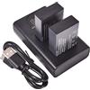 DSTE 2x LP-E17 Ricambio Batteria + Caricatore doppio USB con display LCD Compatibile per Canon R10, EOS M3, M5, 77D, 750D, 760, 8000D, 9000D, Kiss X8i, Rebel T6i, Rebel T6s Digital SLR Fotocamera