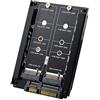 Xiwai Dual NGFF B+M Key M.2 SSD Card JBOD Raid0 Span Bridge a 2,5 SATA Combo HDD Drive Enclosure