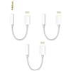 Kefiany Cavo adattatore AUX per iPhone da 3,5 mm a jack Lightning, splitter (3 confezioni), connettore audio, accessorio Apple MFI, certificato compatibile con 14, 13, 12, 11 Pro Max Mini 8, 7 Plus X Xs SE 6