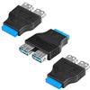 CERRXIAN Adattatore Splitter per Scheda Madre USB 3.0 da 3 Pezzi a 20 Pin Splitter Interno da USB 3.0 a 20 Pin a Doppia USB 3.0 per Windows Connettore per Porte USB Direttamente sulla Scheda Madre