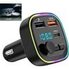 BOULESENM Trasmettitore Bluetooth per auto 5.3, trasmettitore FM Bluetooth per auto, adattatore PD 36 W e QC3.0, 18 W, trasmettitore Bluetooth, supporta scheda TF