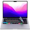 Editors Keys Cover progettata per Davinci Resolve - Cover per tastiera MacBook Pro 2021+ M1-M3 da 14 e 16 - Genuine Editors Keys - Non si adatta ad altri modelli