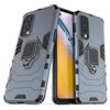 MaiJin Compatibile con OnePlus Nord 2 5G Cover, Custodia Armor Anello Cavalletto (Funziona con il Supporto Magnetico per Auto) Case Paraurti (Blu Navy)