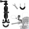 letuxaamz Adattatore Attacco Sfera Base Compatibile - Ram Mount Moto Accessori Supporto Testa Sferica Con Supporti Ram Supporto Telefono Da Bicicletta Bicicletta, 1 Pz, Alluminio 1 Testa a sfera