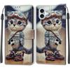 KENHONER Cover Compatibile con iPhone 16 Plus, Premium Pelle PU Portafoglio Flip Libro Custodia per iPhone 16 Plus [Protezione Completa] - gatto