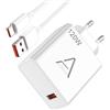 ALUMAR Hypercharge Mi Turbo Charge 120 W MAX, V2 con cavo USB C 6A, TPE, VCU, per Xiaomi, Redmi Note, Mi, Poco, Samsumg, compatibile con iPhone 15, 120W-V2