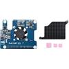 Waveshare PoE Power Over Ethernet HAT (F) Compatibele with Raspberry Pi 5, High Power, Onboard Cooling Fan, with Metal Heatsink, Supports 802.3af/at Network Standard