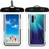 Ritte 2 Pezzi Custodia Impermeabile Smartphone, Custodia Telefono Subacquea, IPX8 Custodia Universale Telefono Impermeabile per iPhone 16 15 14 Pro Max, Samsung S24 S23 S22, Fino a 7,2 (Nero)