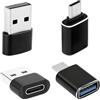 Hawpasy Adaptateur USB C 4 Pack, Type C Femelle vers USB A Mâle, Convertisseur OTG, Compatible avec Ordinateur Portable, Téléphone, Tablette
