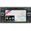 BXLIYER Android 15 IPS Autoradio Per Ford C-Max/Connect/Fiesta/Focus/Fusion/Galaxy/Kuga S-Max/Mondeo - Senza fili CarPlay + Android Auto - GRATUITI Camera - DAB Volante 4G WiFi Fast-Boot - 2 Din