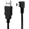 JSER Cavo dati maschio da mini USB tipo B, 5 pin, maschio, angolato a sinistra di 90 gradi a USB 2.0 maschio, con ferrite di 3 m, Xiwai.