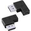 GINTOOYUN Mini Displayport femmina a Displayport maschio adattatore 8K ad angolo retto da 90 gradi Mini DP femmina a DP maschio adattatore audio e video per host desktop, monitor,ecc (stile 1)